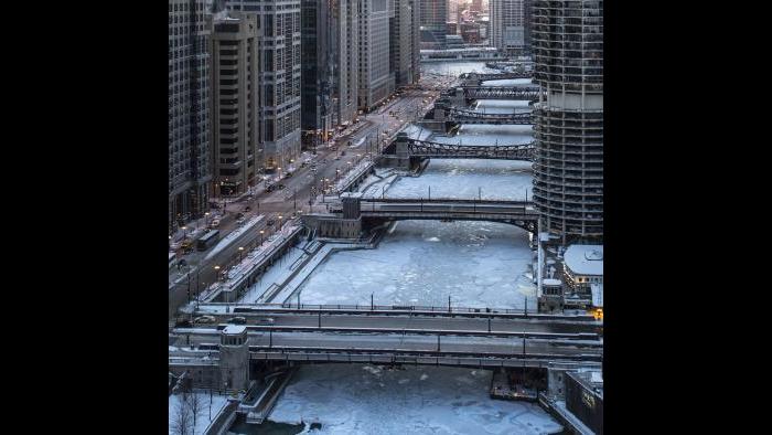 Chicago River at dusk (Submitted by Tom Rossiter)