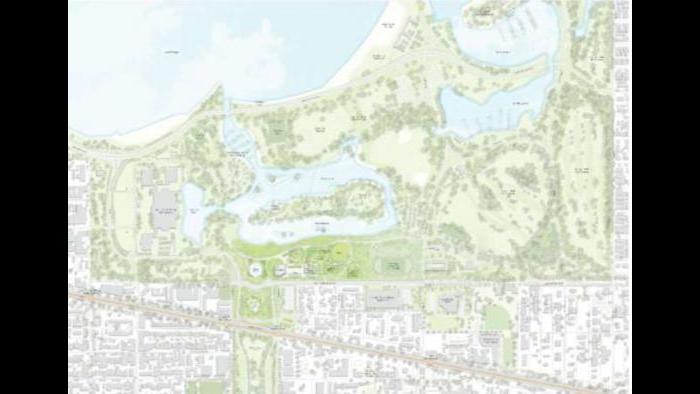 Conceptual site context plan. (Courtesy of the Obama Foundation)