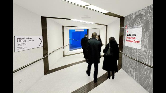 After: Corridor, pedway level. (Courtesy of the Environmental Law & Policy Center)