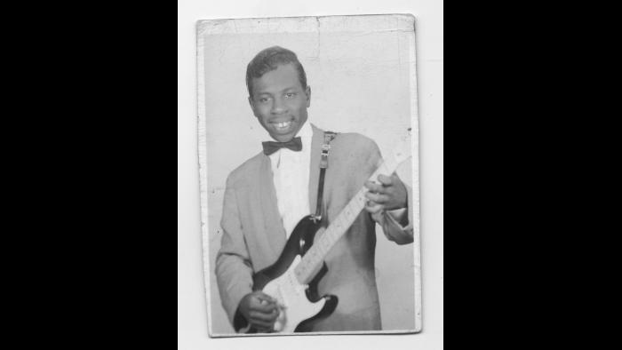 Curtis in Chattanooga in 1958 after the release of "For Your Precious Love." He would soon lose the processed hair look. (Courtesy the author’s collection)
