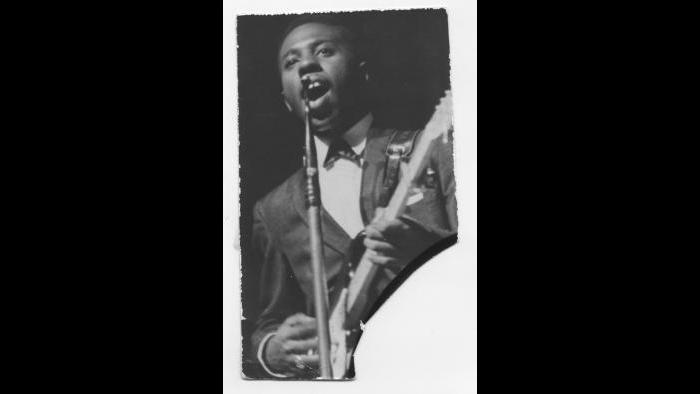 Curtis at the Apollo Theater in New York City, performing with the Impressions circa 1959. (Courtesy the author’s collection)