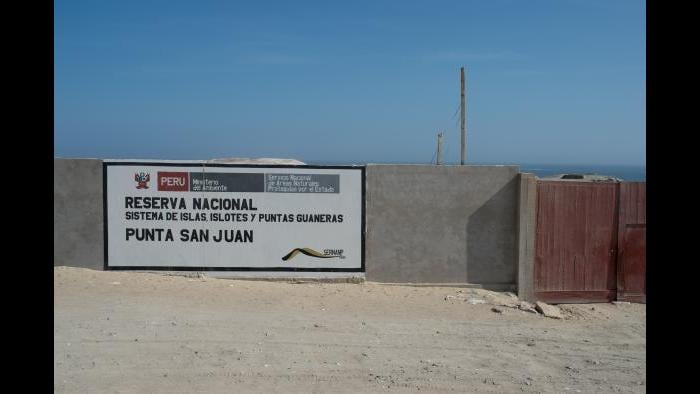 Walls surround Punta San Juan to keep out predators and human disturbances. (Photo courtesy of Punta San Juan/Chicago Zoological Society)