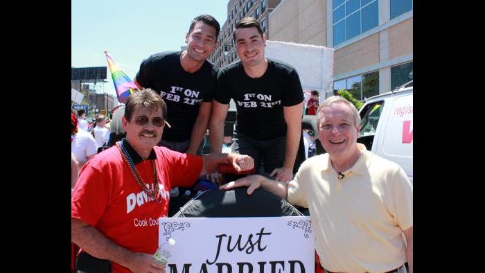 David Orr and Sen. Dick Durbin, 2014 Pride Parade (Courtesy David Orr)