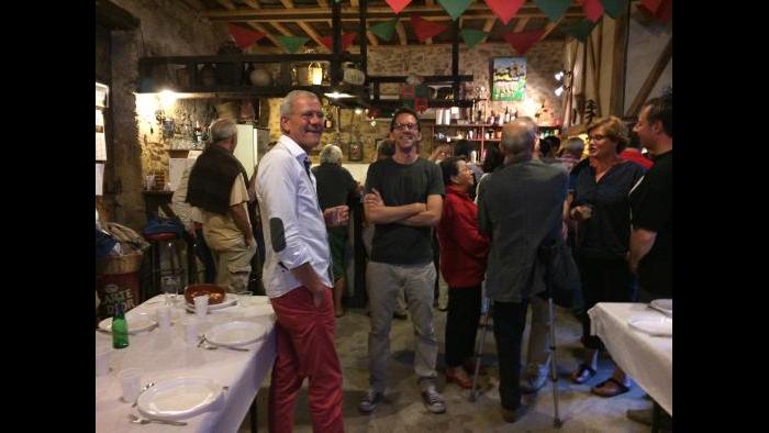 David in the bodega clubhouse of the village social club, which went by the name Les Esbouhats. (Courtesy David McAninch)