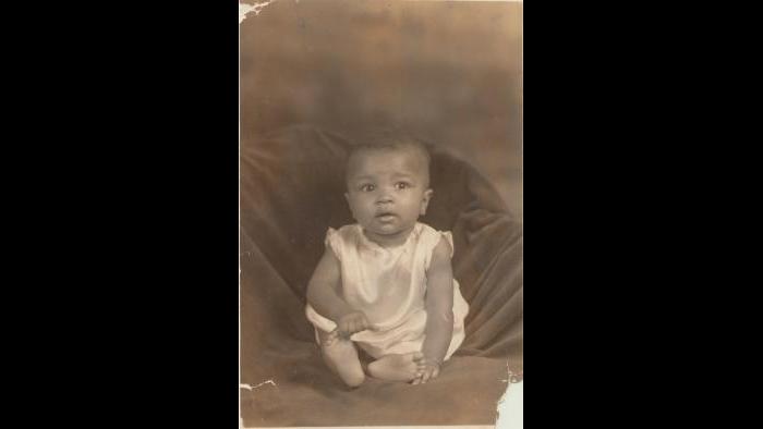 Even as a baby, Cassius Jr. was not camera shy. (Courtesy of Victor and Brenda Bender)