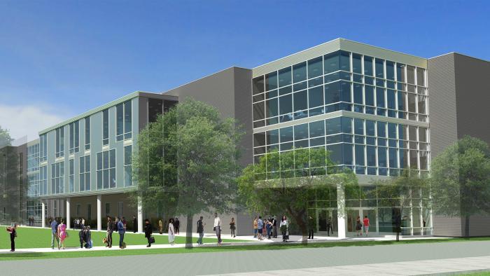 An early rendering of the new Englewood high school released last summer (Chicago Public Schools)