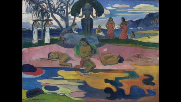 Paul Gauguin. Mahana no atua (Day of the God), 1894. The Art Institute of Chicago, Helen Birch Bartlett Memorial Collection.