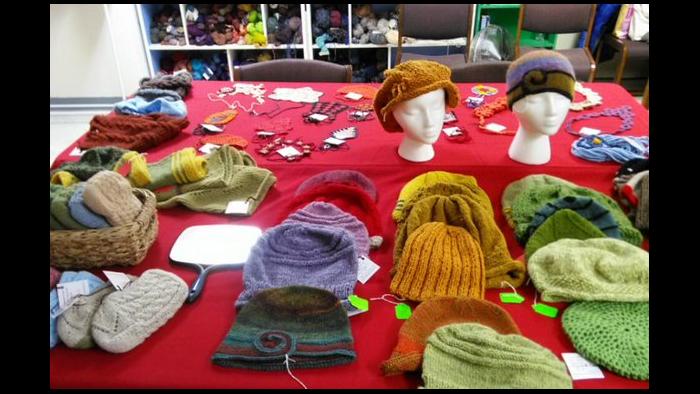 Knitting and crocheting work by CEW