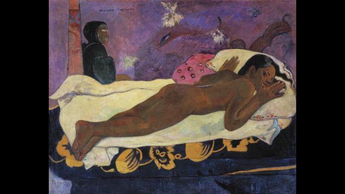 Paul Gauguin. Manaò tupapaú (Spirit of the Dead Watching), 1892. Collection Albright-Knox Art Gallery, Buffalo, New York; A. Conger Goodyear Collection, 1965, 1965:1. Photograph by Tom Loonan.