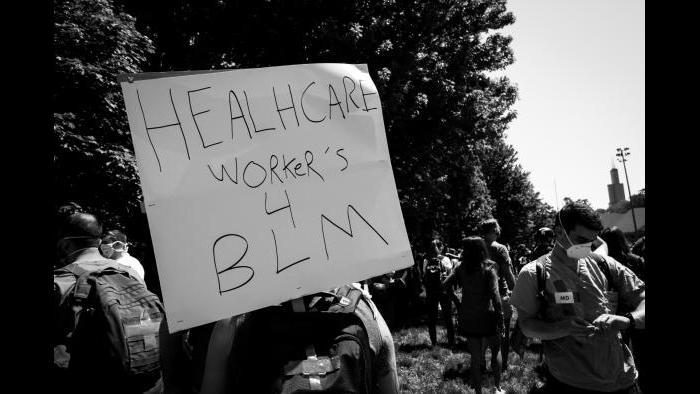 A scene from a June 6, 2020 rally and march. (Courtesy Dakota Lane)