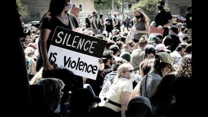A scene from a June 6, 2020 rally and march. (Courtesy Dakota Lane)