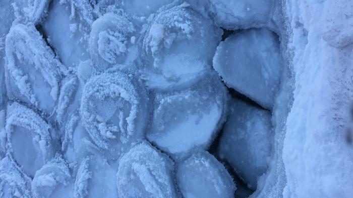 Lake Michigan frozen at Ohio St Beach (Submitted by Colleen Gwarnicki)