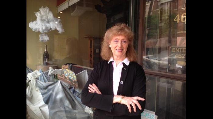 Fine Wine Brokers co-owner Louise Rohr (Rebecca Palmore / Chicago Tonight)