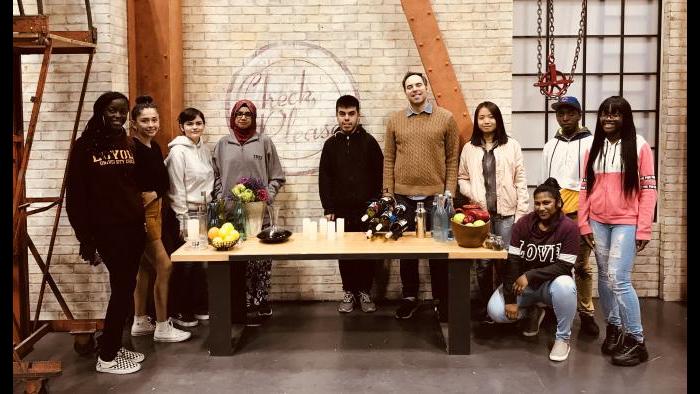 Journalism students from Senn High School visit WTTW in October 2018. (Courtesy of Michael Cullinane)