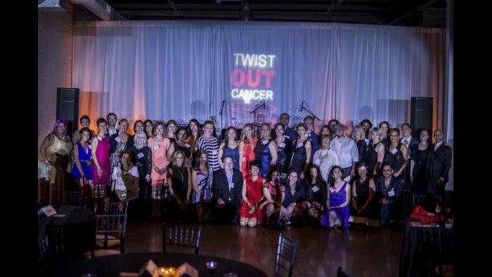 Artists and their inspirations at the Brushes with Cancer Chicago 2016 gala. (Ben Kurstin)