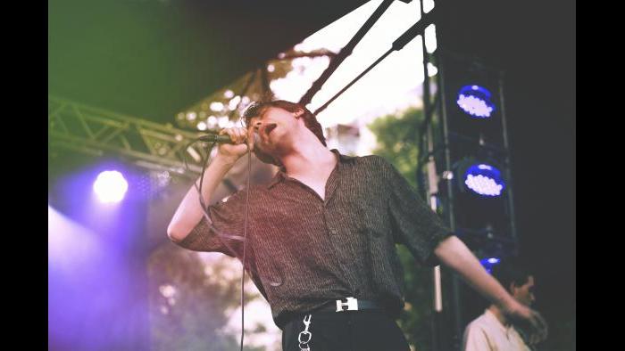 Iceage performs at Pitchfork in 2015. (Ellie Pritts / Pitchfork)