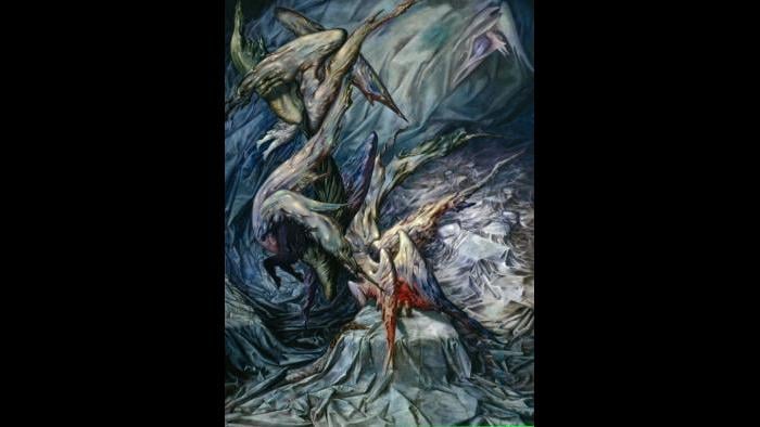 Dorothea Tanning. “Guardian Angels,” 1946. (The New Orleans Museum of Art, Kate P. Jourdan Memorial Fund, 49.15. © 2018 Artists Rights Society (ARS), New York / ADAGP, Paris)