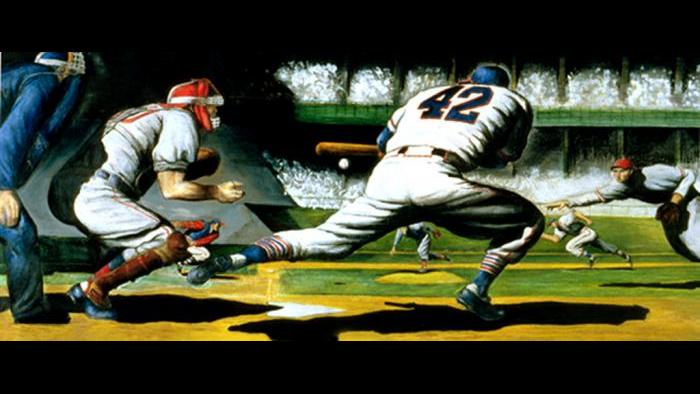 Impossible Play Reproduction: “That was my very first painting in 1998. I saw that, and never painted before. The artist’s name is Robert Riggs. I taught myself to paint by copying this painting. It’s stylized and different from my normal paintings.”