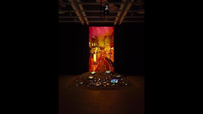 Installation view, Sophia Al-Maria The Litany, Whitney Museum of American Art, New York, Jul 26–Oct 31, 2016. Photo Ronald Amstutz.