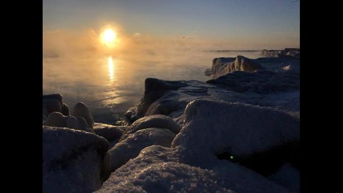 An icy Lake Michigan on Wednesday, Jan. 30. “I couldn’t resist an early morning walk,” said Chicago Tonight’s Jay Shefsky. (Jay Shefsky / Chicago Tonight)