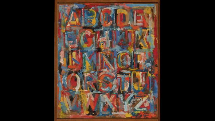 Jasper Johns. Alphabet, 1959. (Courtesy of the Art Institute of Chicago, Gift of Edlis/Neeson Collection) 
