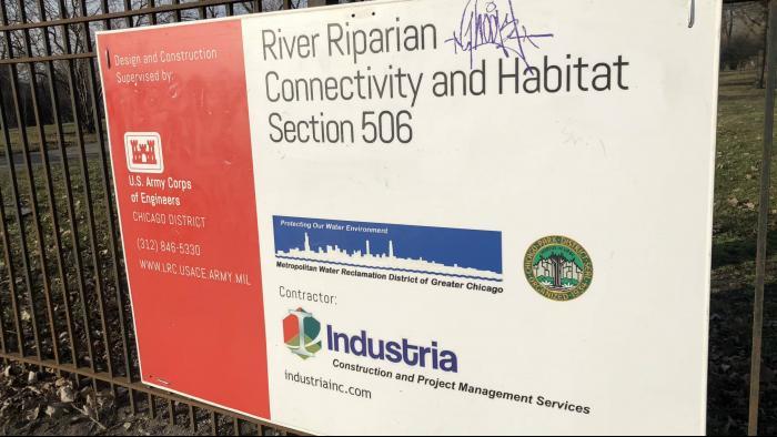 The work in Legion Park is the final phase of a five-year project, but a lack of communication left many neighbors in the dark. (Patty Wetli / WTTW News)