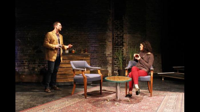 Josh Odor and Adelina Feldman-Schultz perform in “The Lies We Tell.” (Credit: Mali Anderson)