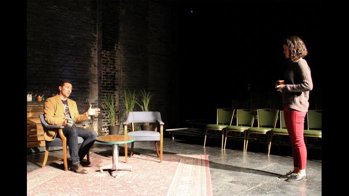Josh Odor and Adelina Feldman-Schultz perform in “The Lies We Tell.” (Credit: Mali Anderson)