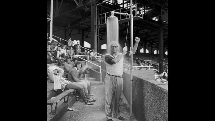 Man in Shower, Comiskey Park 1978/79 (David Gremp)