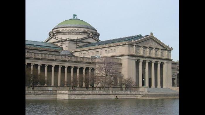 Chicago's Museum of Science and Industry, formerly called the Palace of Fine Arts from the 1893 World's Columbian Exhibition. 