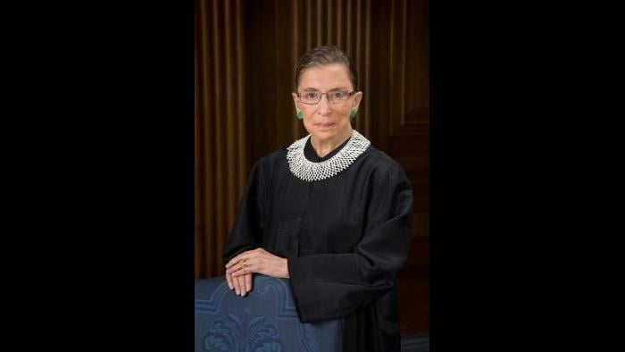 Official portrait of United States Supreme Court Justice Ruth Joan Bader Ginsburg. (Courtesy of WDC photos / Alamy Stock Photo)