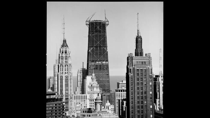 Nickel photographed the John Hancock Center. (Courtesy the Richard Nickel Archive/ Ryerson and Burnham Archives/ The Art Institute of Chicago)