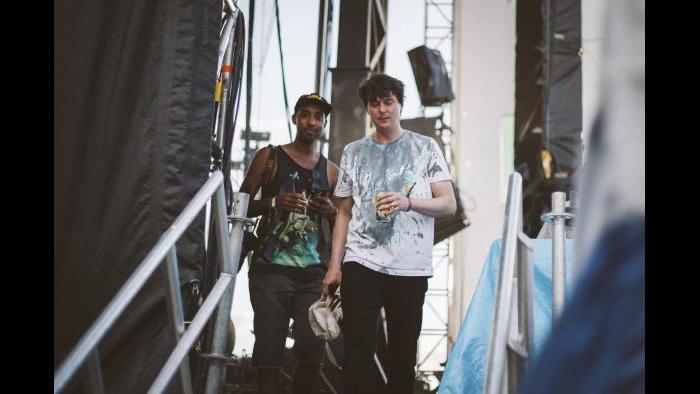 Panda Bear and Atiba Jefferson at Pitchfork in 2015. (Matt Lief Anderson / Pitchfork)