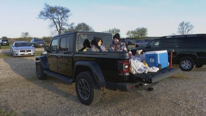 Opening night at the McHenry Outdoor Theater. (WTTW News)