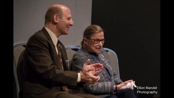 Ruth Bader Ginsburg with her son, Jim Ginsburg. (Courtesy of Jim Ginsburg)