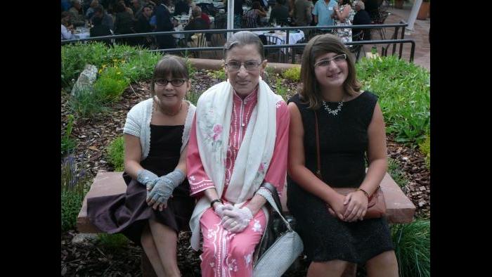 Ruth Bader Ginsburg with her granddaughters. (Courtesy of Jim Ginsburg)