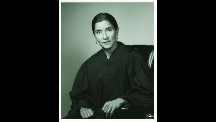 RBG as a federal appeals court judge, 1980. Collection of the Supreme Court of the United States.