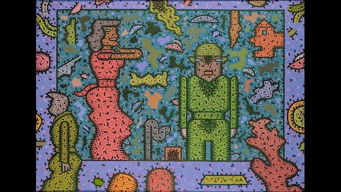 Ray Yoshida, Arbitrary Approach, 1983. (Courtesy of Elmhurst College)