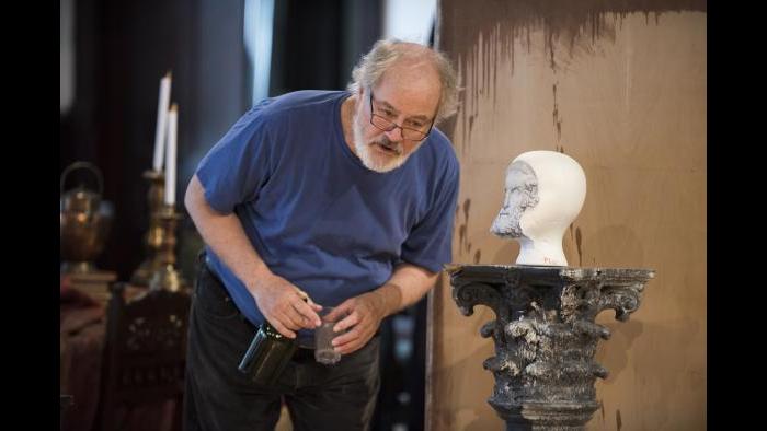 Rehearsing for “The Rembrandt” (Michael Brosilow / Steppenwolf Theatre)