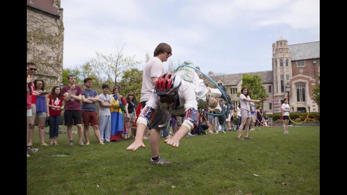 Scavenger Hunt items often feature unusual feats of athletic ability. (Courtesy Leila Sales)