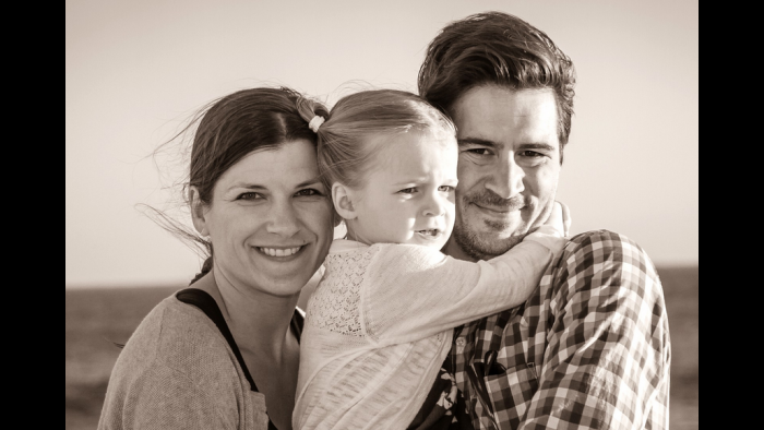 Dr. Catherine Humikowski and her daughter, Nora, and husband, Scott. (Courtesy Dr. Catherine Humikowski)