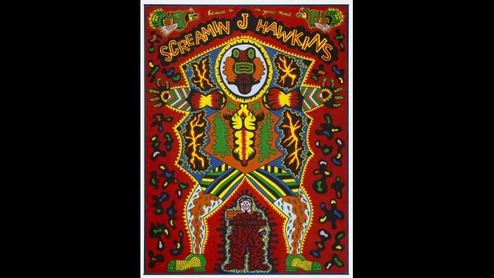 Karl Wirsum. “Screamin’ Jay Hawkins,” 1968. The Art Institute of Chicago, Mr. and Mrs. Frank G. Logan Purchase Prize Fund. © Karl Wirsum.