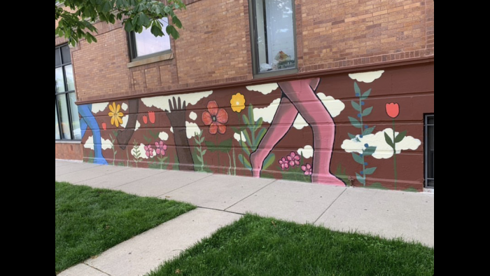 Myron Laban’s latest mural at Roosevelt and Mozart. (Courtesy of the artist)