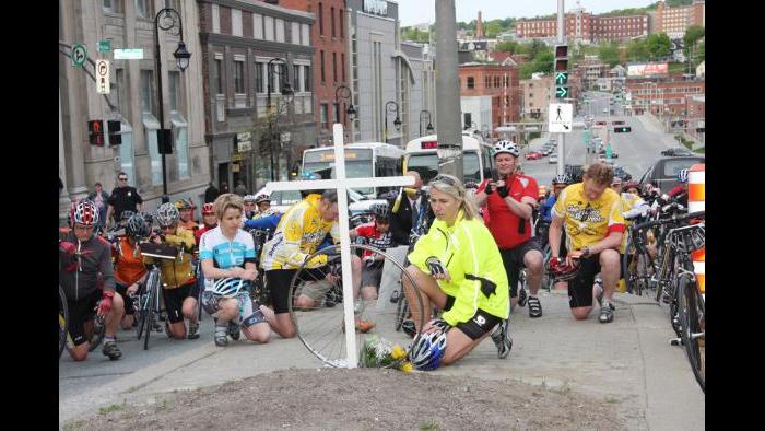 A Ride of Silence event held in Sherbrooke, Canada. (Ride of Silence)