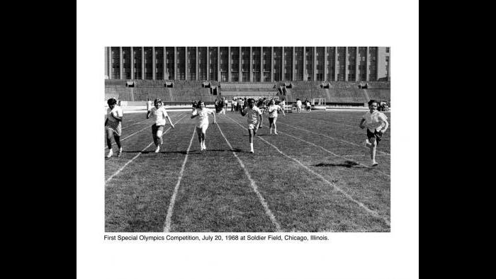 The 1968 Games brought together about 1,000 athletes with intellectual differences from 26 U.S. states and Canada. They competed in swimming, floor hockey and track. (Courtesy of Special Olympics Chicago)