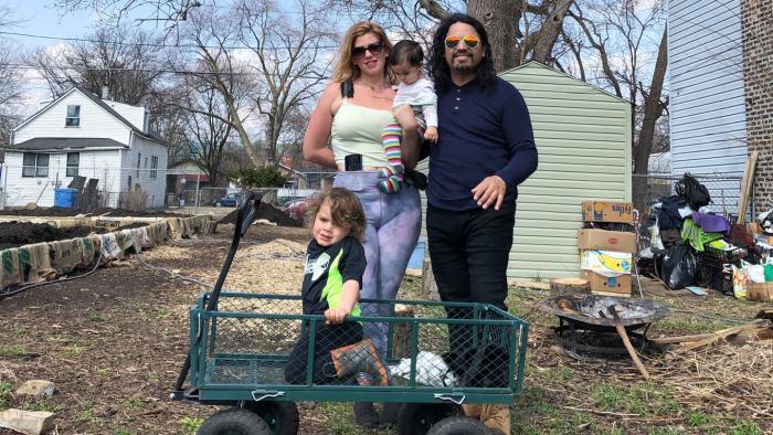 Star Farm is usually a training site for community program participants. But during the coronavirus pandemic, Stephanie Dunn has relied more on her family for help. Said her partner Antonio Bucio, an electrician, "Stephanie's project is becoming mine with every passing day."