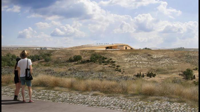 Snøhetta's proposed design for the Teddy Roosevelt Presidential Library. (Snøhetta / Facebook)