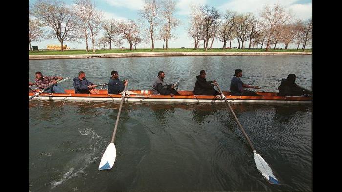 The Manley Crew on the water. © 1998 Heather Stone. Courtesy of Tribune Content Agency