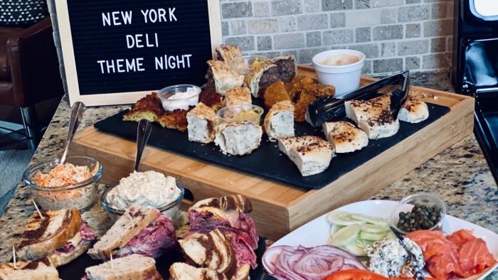 Heather Payne's husband, Matt Hoy, was in charge of all the theme night food, like these deli-inspired eats. (Courtesy of Heather Payne)