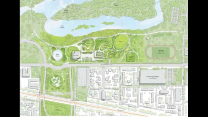 Conceptual site plan. (Courtesy of the Obama Foundation)